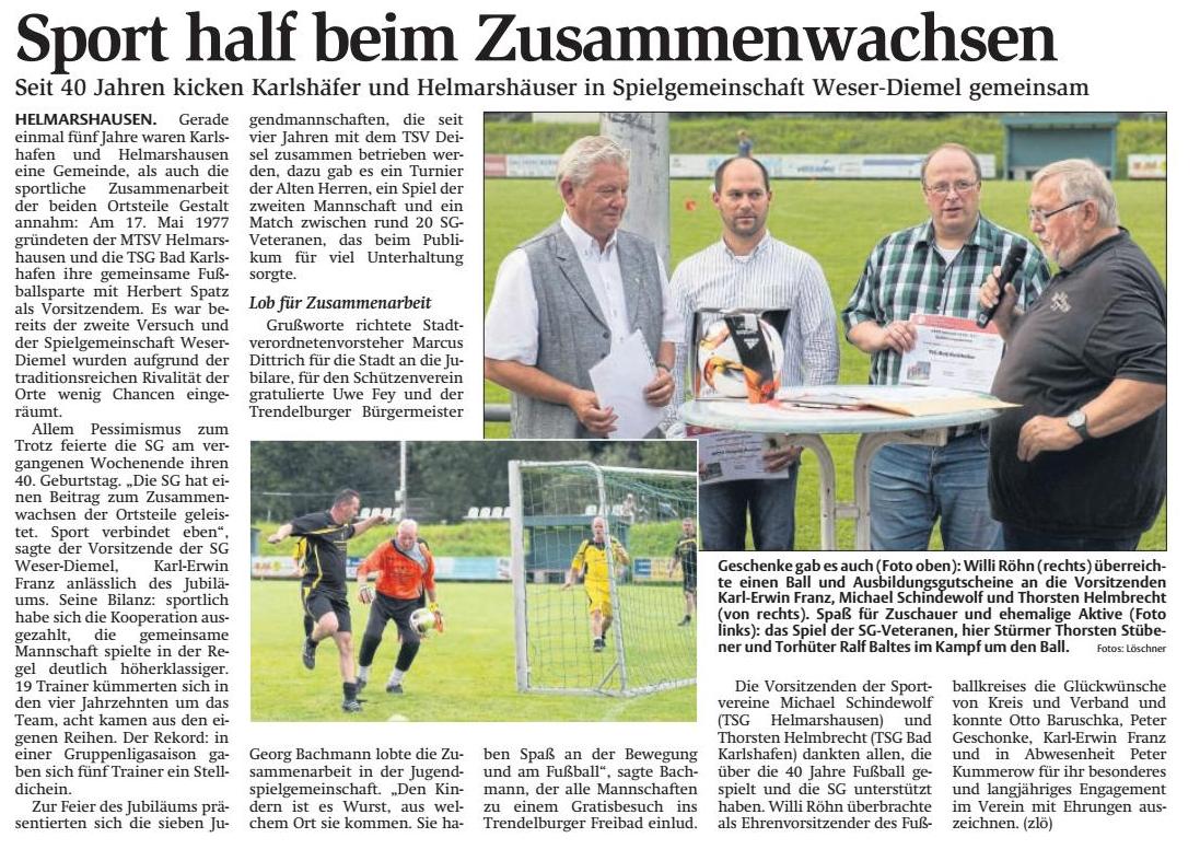 Sport half beim Zusammenwachsen